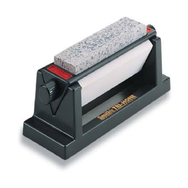 Smith’s TRI6 Arkansas TriHone Stone Sharpening System Grey 6” Fine