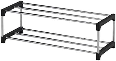 K&amp;B Modern 2-tier Shoe Rack, 45 inches wide x 12 inches long x 12 inches high