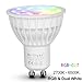 Mi-Light 2.4Ghz RF Remote And Touch Panel Control 4W Colour Changing GU10 Led Light Bulb Fully Dimmable Kelvin From Warm White 2700k To Cool White 6500k (4W GU10 RGB + Warm White + Cool White)