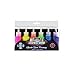 6 Color Glitter Glue Set 20 ml Bottles - NEON Colors - Green, Orange, Pink, Yellow, Blue, and Purple (2 Units)