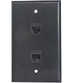 RiteAV - 1 porta Cat6 Ethernet Rosso 1 porta Cat6 Ethernet Blu - Staffa inclusa