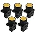 uxcell 5pcs 1 NO N/O Sign Momentary Push Button Switch, 22 mm, 600V, 10A, ZB2-EA51, Yellow