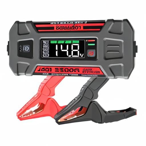 LOKITHOR J401 Car Battery Jump Starter, 2500A Battery Jumper Starter Portable, 12V Jump Box, Jumper Cables for Upto 8.5L Gas and 6.5L Diesel Engines, 60W Fast Charging, Smart Digital Screen LED Light