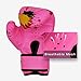 BreaDeep 6oz Kids Boxing Gloves,PU Leather Children Junior Sparring MMA Kickboxing Training Gloves,Age 3-10 Years (Pink)