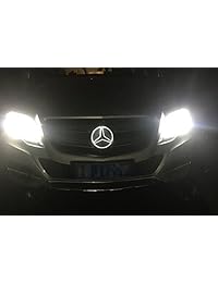 Cszlove emblema de estrella para la parrilla delantera del auto, logo con iluminación LED para Mercedes Benz 2013 2016, faro delantero de insignia central, Luz blanca