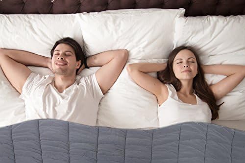 Weighted Blanket by Rifrani,Weighted Sensory Blanket for adults, Cotton,Stress and Anxiety Relief, Helps Calm AAD, ADHD, Autism (48''×72'' 15lbs)