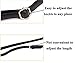 Beaulegan Purse Strap Replacement - Microfiber Leather - 59 Inch Long Adjustable for Crossbody Shoulder Bag - 1 Inch Wide, Black/Gold