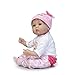 Dirance 16 Inch Lifelike Reborn Toddlers Doll Open Eyes Soft Silicone Vinyl Full Body Realistic Pink Girl Doll Realife Newborn Baby Doll Outfits, Kids Gift for Ages 3+,Under 50 Dollars (Pink)