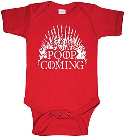 Poop is Coming - Thrones fire ice Winter - Cotton Infant Bodysuit