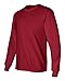 Gildan Ultra Cotton 6 oz. Long-Sleeve T-Shirt, Large, CARDINAL RED