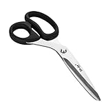 Scissors Professional Super Sharp for Tailor Sewing Fabric with Black Rubber Comfort Grip Handle, Household Office Multipurpose Scissors, 255 mm Long