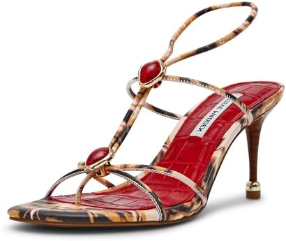 stellina satin strappy point toe dress sandals Amazon.com | Steve Madden Women's Stellina, Leopard, 9 Medium