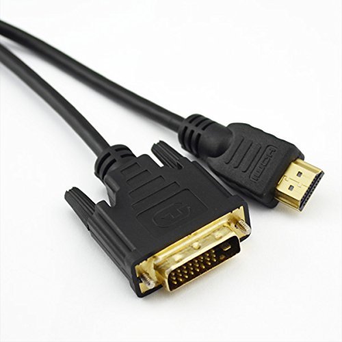 Laptone Gold Plated HDMI TO DVI-D 24+1 Pin, High Speed Bi-Directional Digital Cable Lead - 1m