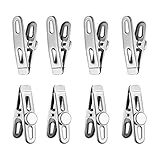 LEYOSOV Refrigerator Magnetic Chip Bag Clips 8pcs Heavy Duty Fridge Magnet Hook with Strong Neodymium Magnet, Perfect for Food Classroom Office Photo Calendar