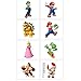 Super Mario Bros Birthday Party Favors Pack For 12 With Mario Coins, Super Mario Mustaches, Removable Tattoos, and Mario and Friends Pencils With Exclusive Birthday Pin By Another Dream!