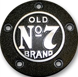 Jack Daniels Midnite 7 Harley Davidson Timer Cover 5-hole-wrinkle Black