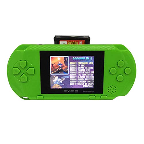 Livoty Playstation Kids Handheld Game Console Portable Gaming System 16 Bit Classic Game Console LCD Game Player (Green)