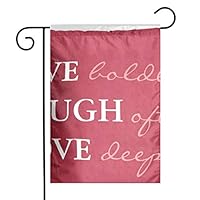 GDjiuzhang Christmas Home Garden Flags,Double Sided Outdoor Decorative Yard Flags(Pink Girly Live Laugh Love Quote Saying)