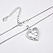 Bellrela 925 Sterling Silver Animal Paw Print Infinity Love Heart Pendant Necklace