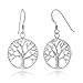 925 Sterling Silver Tree of Life Dangle Earrings