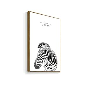 Framed Canvas Wall Art for Living Room, Bedroom Zebra Canvas Prints for Home Decoration Ready to Hanging - 16x24 inches