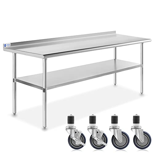 GRIDMANN Stainless Steel Table 72 in. x 30 in., NSF Commercial Kitchen ...