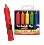 Pack of 5 Easy Grip Learning Mat Crayons (5 Assorted Colors) 1 Pack Per Order