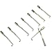 Estone 1Set of 24 Standard Part Chrome Hooks For Traditional Banjo Thread New