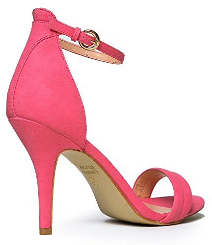 Womens Ankle Strap High Heel - Dress Wedding Party Sandal - Basic Pump Low Heel Marvel by J. Adams - Thumbnail 3