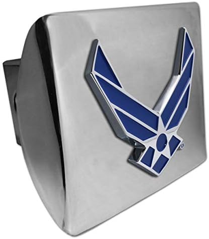 空軍翼ブルーエンブレムonクロームhitchカバー