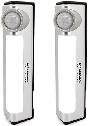 Doberman Security SE-0134A-2PK Motion Detector Light/Alarm Combo - 2 Pack (Silver/Black)