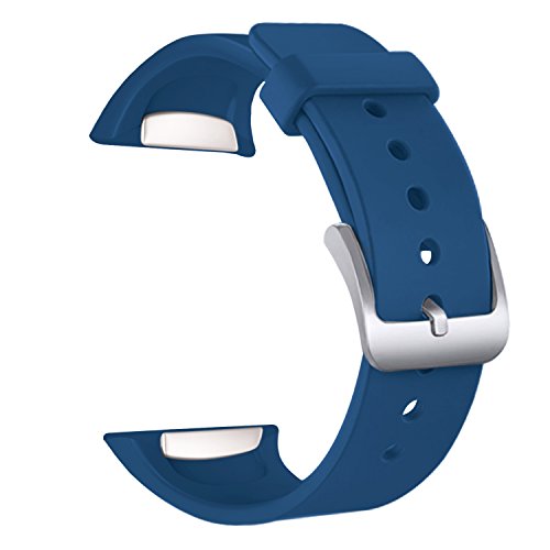 Samsung Gear S2 Band - FanTEK Soft Silicone Sports Style Replacement Strap for Samsung Gear S2 Smart Watch SM-R720 SM-R730 Version Only (Dark Blue)