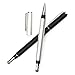 Lynktec TruGlide Duo Stylus Pen with Microfiber Tip for iPad, iPad Air, iPad Mini, iPhone, Android, tablet, smart phone, and all other touch screen devices (Silver)