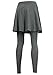 ililily Flare Skirt Leggings Plus-Size Elasticated Long Skinny Pants (leggings-160-1-2XL)