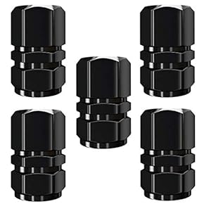 ACUTAS 5X Aluminum Car Wheel Universal Tire Stem Covers for Cars, SUVs, Bike and Bicycle, Trucks, Motorcycles Heavy-Duty…