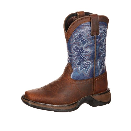 Durango Baby DWBT052 Western Boot, Dark Brown/Blue, 10 M US Toddler