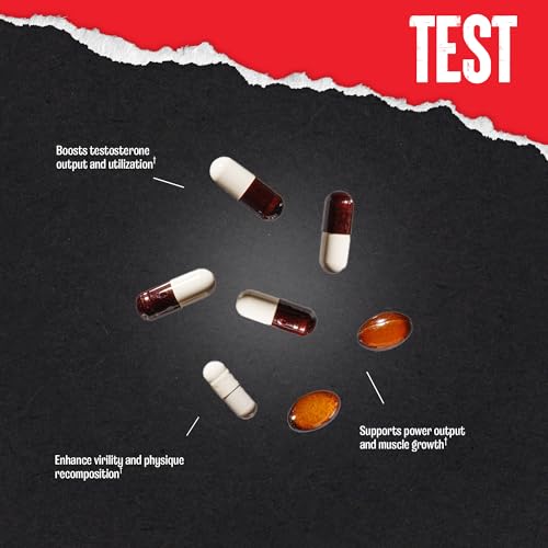 Animal Test Testosterone Booster for Men - Male Enhancing Supplement Libido Booster for Strength Athletes & Bodybuilders to Increase Stamina, Endurance, Muscle Growth, All-in-One Packs – 21 Day Cycle