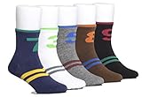 Maiwa Comfortable Cotton Almost Seamless Crew Socks for Boys Kids 5 Pack