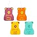 Happy Wax Scented Hanging Car Cub Air Freshener - Cute Car Freshener Infused with Natural Essential Oils. - Assorted 4-Pack (Calming Lavender, Citron Mandarin, Vanilla Orchid, Coastal Tide)