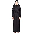 Prien Kids Prayer Dress Muslim Clothes for Girls Long Sleeve Abaya with Hijab Two Piece Maxi Islamic Set Scarf Kaftan Jilbab