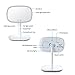 Ovonni LED Vanity Makeup Mirror with 10X Magnification Spot, Lighted Table Lamp with Touch Screen and Adjustable 360°Rotation for Countertop Bathroom Cosmetic, White