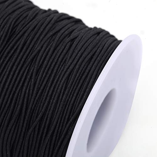 Senkary Elastic String Cord Elastic Thread Beading String Cord for Jewelry Making Bracelets Beading, 100 Meters (Black, 0.8 mm)