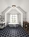 Hunter 82023 Ventilation Belle Meade Bathroom Exhaust Fan and Light with Hand-Painted Snowflake Glass (Bathroom Vent Fan, Exhaust Fan)