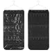 Hanging Jewelry Organizer, Dual Sided Closet Organizers, Earrings Bracelet Necklace Socks Pantyhose Storage Display Bag (Black (40 Pockets & 20 Hook-and-Loop Tabs))