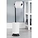 MetroDecor mDesign Traditional Free Standing Toilet Paper Holder for Bathroom, Black