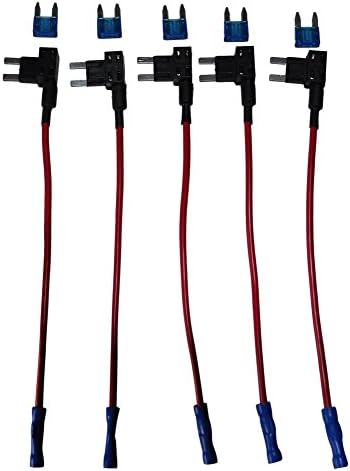 12v Car Add-a-circuit Fuse TAP Adapter Mini ATM APM Blade Fuse Holder Pack of 5