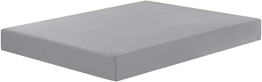 Bourina Fitted Sheet Quality 1-Piece, Resistant Microfiber, Snug Fit,Wrinkle Free, Queen Size Grey: Home & Kitchen
