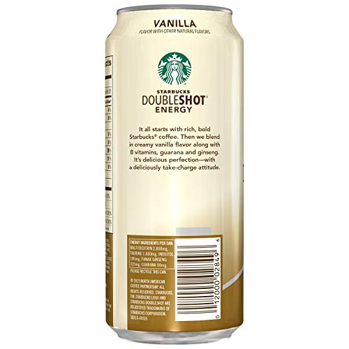 Starbucks Doubleshot Energy Espresso Coffee, Vanilla, 15 oz Cans (12
