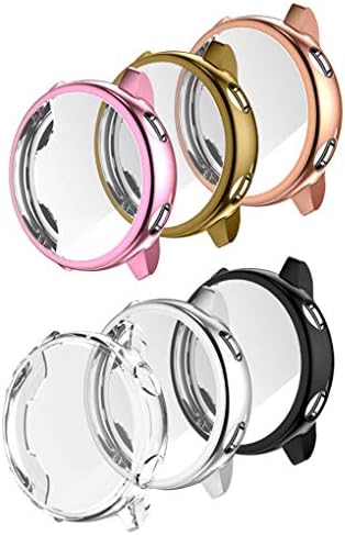Five Star Online Screen Protector Cover Case for Samsung Galaxy Watch Active,All Around Slim Plated TPU Scratch-Resist Frame Protective Bumper Shell Cover for Galaxy Watch Active 40mm Smartwatch,6Pack