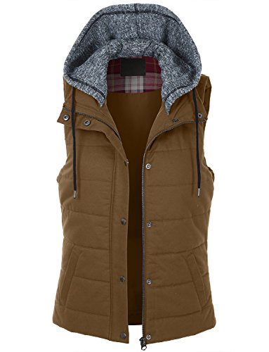 RubyK Womens Quilted Padded Sleeveless Puffer Vest